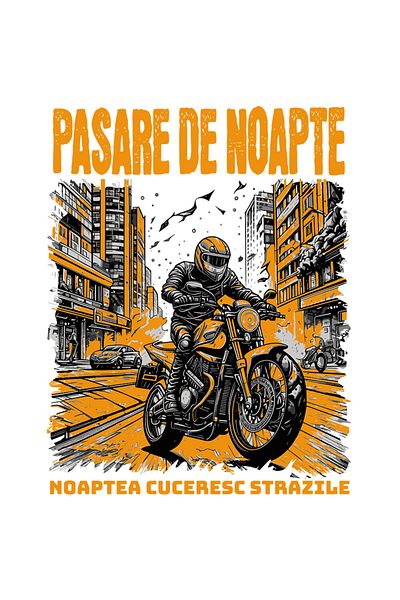 StoryGift Romania Sticker Eticheta 40CM Adeziv pasare de noapte cuceresc strazile motor viteza cu Margini Albe,