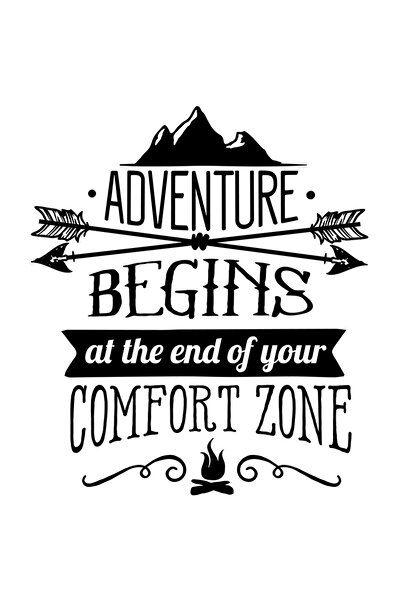 StoryGift Romania Sticker Eticheta 40CM Exterior cu mesajul "Adventure begins...