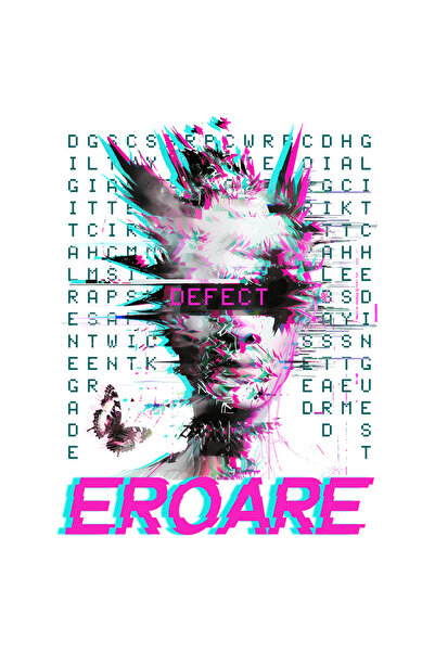 StoryGift Romania Sticker Adeziv 90CM Adeziv Femeie robot arta abstracta Defect. Eroare cu Margini Albe, PVC Vin