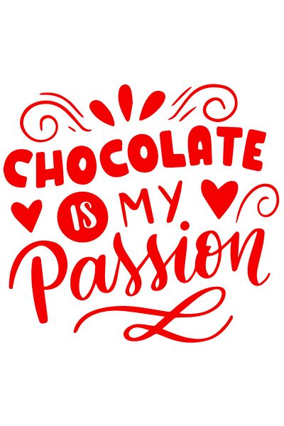 StoryGift Romania Exterior Sticker with hearts and the message "Chocolate is my passion" - chocolate is my passion, V