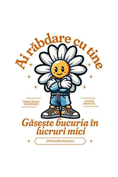 StoryGift Romania Sticker Adeziv 90CM Ai Rabdare cu Tine - Gaseste Bucuria in...