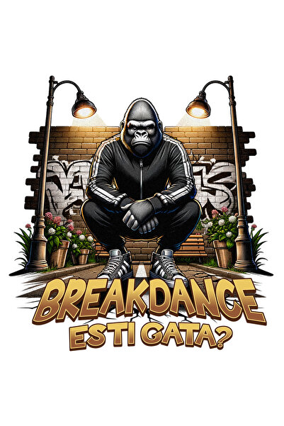 StoryGift Romania Sticker Adeziv 90CM Adeziv Gorila breakdance dans de strada...