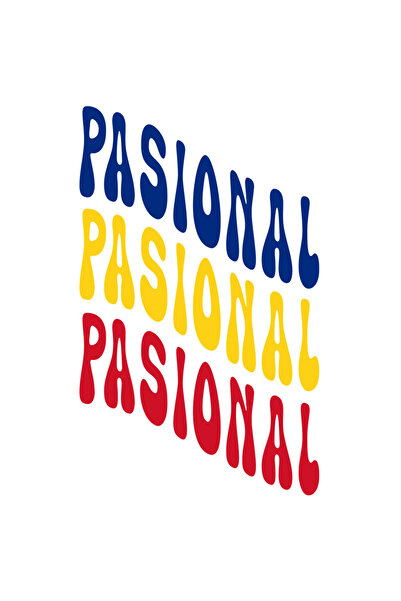 StoryGift Romania Sticker Eticheta 50CM Cuvantul Pasional, in Culorile Steagu...