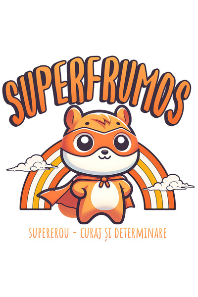 StoryGift Romania Sticker Eticheta 40CM Super Frumos SuperErou, Curaj si Dete...