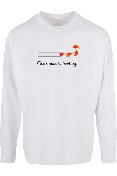 Merchcode Herren Christmas Loading Oversized Cut On Sleeve Longsleeve