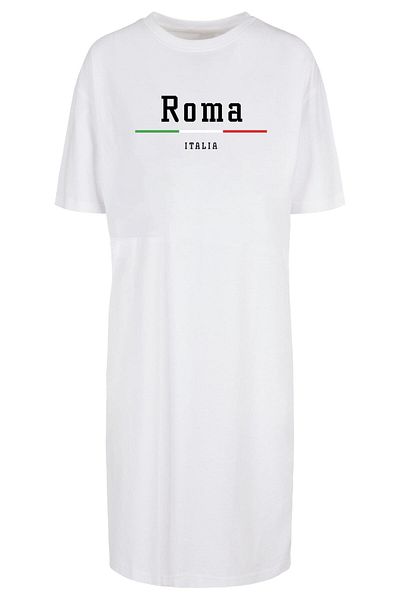Merchcode Damen Ladies Roma Oversized Slit Tee Dress