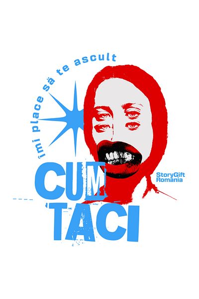 StoryGift Romania Sticker Adeziv 90CM Adeziv Text Imi place sa te ascult cand taci, chip uman cu Margini Albe, P