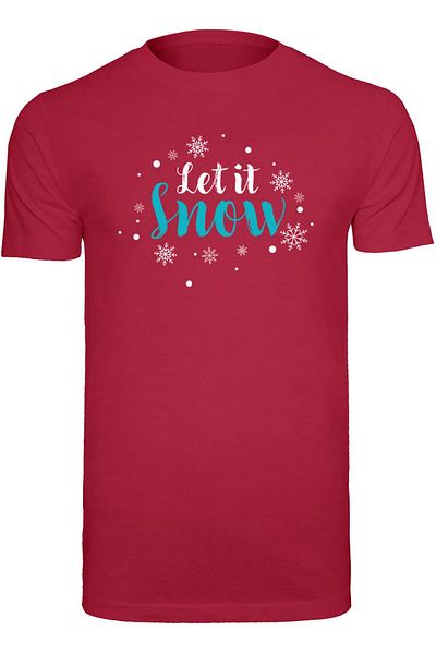 Merchcode Herren Let it snow T-Shirt Rundhalsausschnitt
