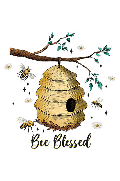 StoryGift Romania Sticker Autocolant 70CM cu albine si cu un stup atarnat de ...