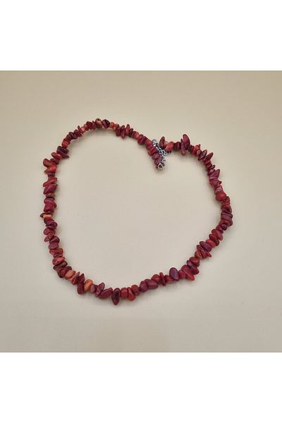 Cure Lab Red Turquoise Stone Handmade Summer Necklace