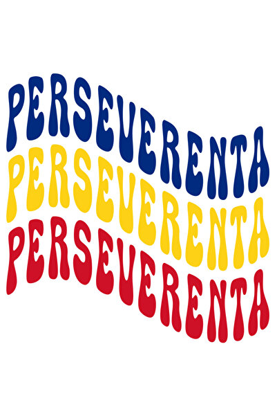 StoryGift Romania Sticker Autocolant 70CM Cuvantul Perseverenta, in Culorile ...