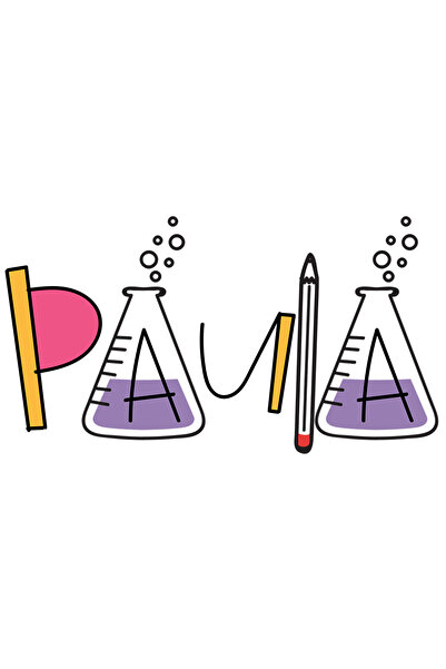 StoryGift Romania Sticker Eticheta 40CM Cu Numele Paula, Scoala, Chimie, Materii, Algebra, Geometrie cu Margini