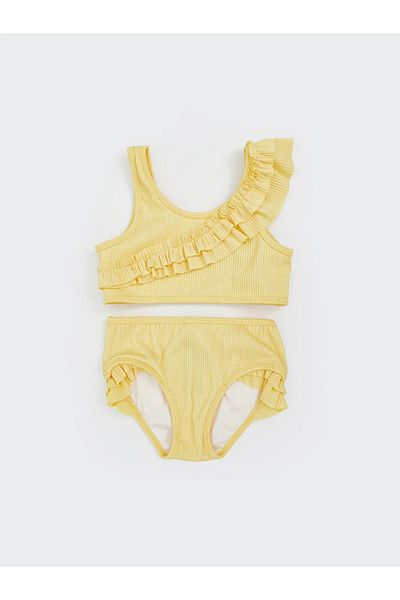 LC Waikiki Σετ μπικίνι για κορίτσια LCW baby Sari U Neck