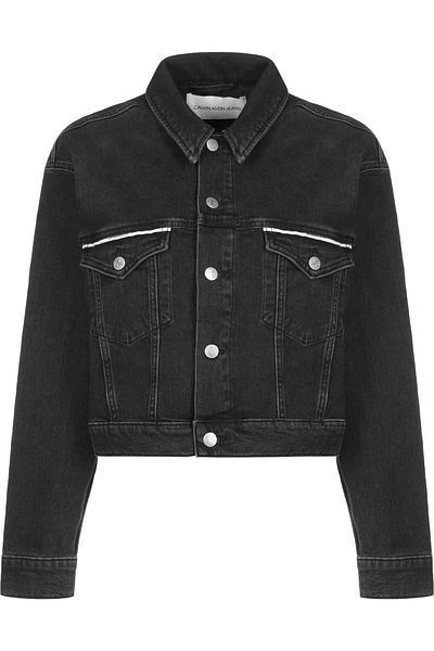 Calvin Klein Damen Jeans Piping Detail Jeansjacke