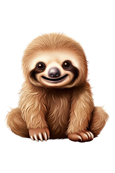 StoryGift Romania Sticker Autocolant 70CM cu animalul Sloth/lenes fericit, il...