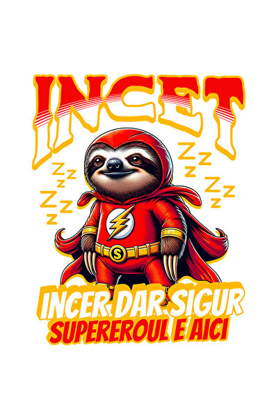 StoryGift Romania Sticker Autocolant 70CM Super Erou - Incet dar Sigur cu Mar...