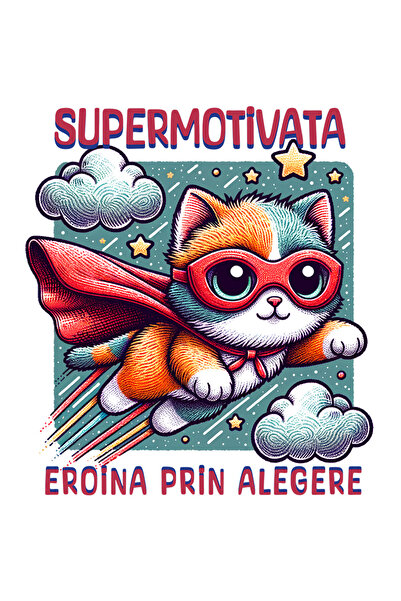 StoryGift Romania Sticker Adeziv 90CM Super Motivata,SuperErou, Eroina Prin A...