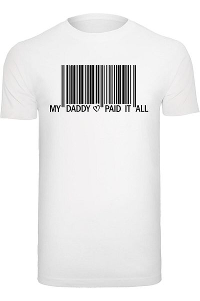 Merchcode Herren Dad Pay Barcode T-shirt Round Neck