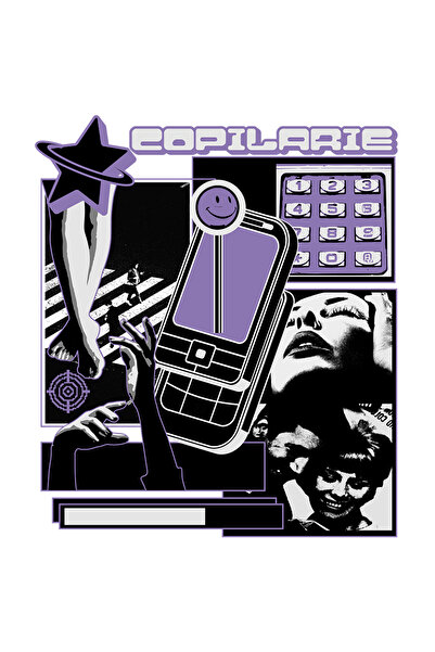 StoryGift Romania Sticker Eticheta 40CM Adeziv telefon vintige grafica copilarie putini pixeli cu Margini Albe,