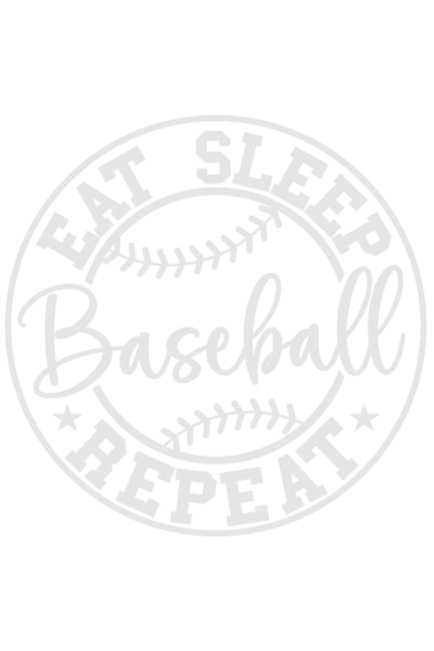 StoryGift Romania Sticker Autocolant 30CM Exterior cu textul in engleza "Eat sleep, baseball, repeat" - mananca