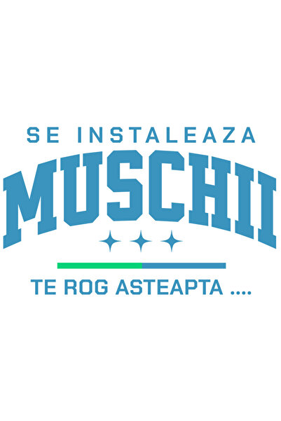 StoryGift Romania Sticker Eticheta 40CM Se Instaleaza Muschii - Te rog Asteap...