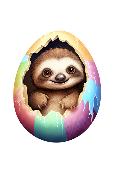 StoryGift Romania Sticker Autocolant 70CM cu animalul Sloth/lenes care iese d...