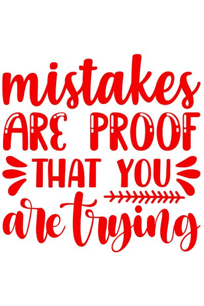 StoryGift Romania Sticker Eticheta 50CM Exterior cu mesaj motivational "Mistakes are proof that you are trying"