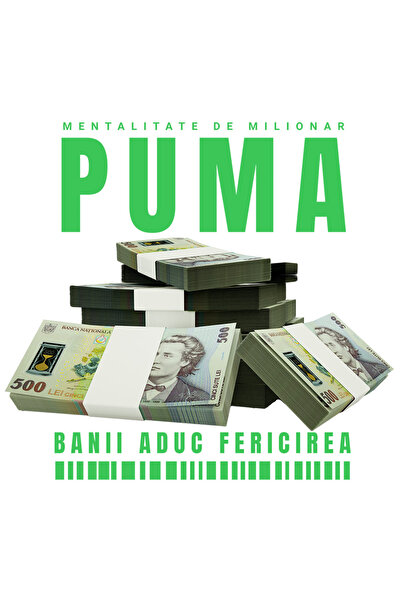 StoryGift Romania Sticker Autocolant 70CM _Puma_ - Banii Aduc Fericirea cu Ma...