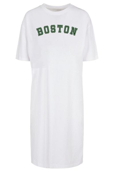 Merchcode Damen Ladies Boston Organic Oversized Slit Tee Dress