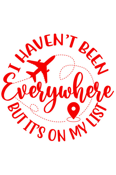 StoryGift Romania Sticker Adeziv 90CM Exterior cu avion si mesajul "I haven't...