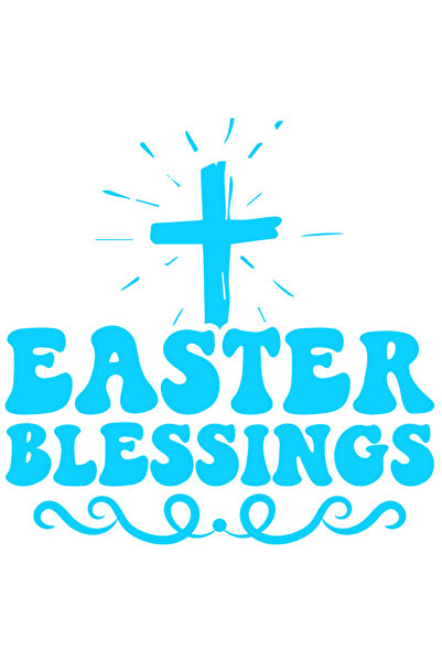 StoryGift Romania Sticker Exterior cu o cruce si textul in engleza "Easter bl...