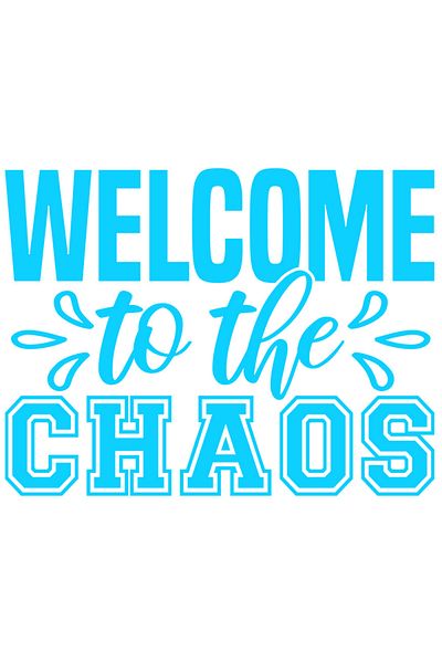 StoryGift Romania Sticker Autocolant 70CM Exterior cu mesajul in engleza "Welcome to the chaos" - bun-venit in h