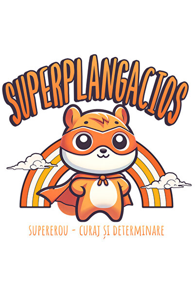 StoryGift Romania Sticker Eticheta 50CM Super Plangacios SuperErou, Curaj si ...