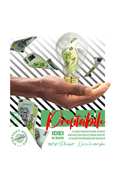 StoryGift Romania Sticker Eticheta 40CM Idei Profitabile - Mana cu un bec si ...