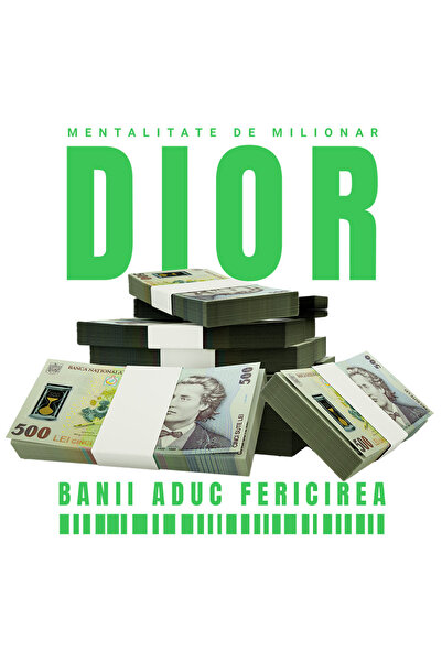 StoryGift Romania Sticker Autocolant 70CM _Dior_ - Banii Aduc Fericirea cu Ma...