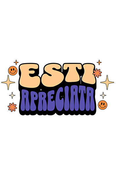 StoryGift Romania Sticker Autocolant 70CM Esti Apreciata cu Margini Albe, PVC...