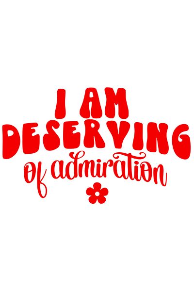 StoryGift Romania Exterior sticker with flower and the message "I am deserving of admiration" - I am worthy of admiration, V