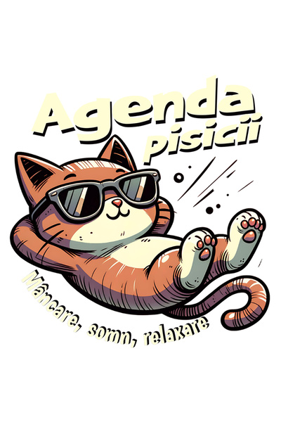 StoryGift Romania Sticker Adeziv 90CM Adeziv agenda pisicii mancare somn rela...