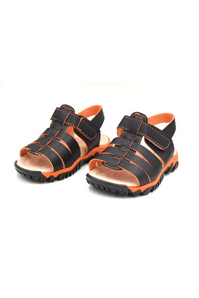 Prego (Arzen) Ortapedi Thermo Non-Slip Sole Velcro Boys Sandals Black