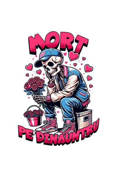 StoryGift Romania Sticker Eticheta 40CM Adeziv Schelete uman trist inima franta de Valentine's day cu Margini Al