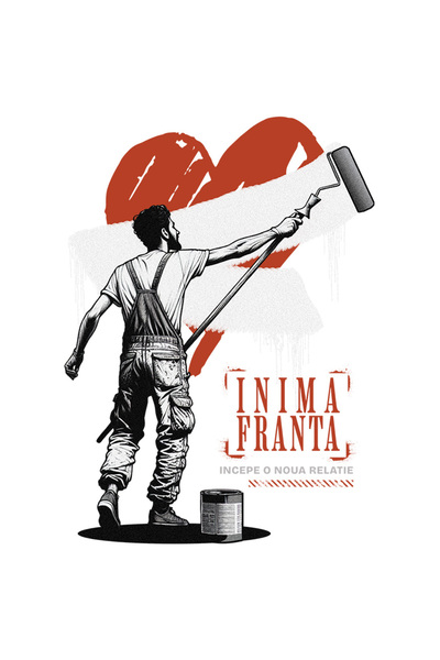 StoryGift Romania Sticker Autocolant 70CM Inima Franta - Incepe o noua Relati...