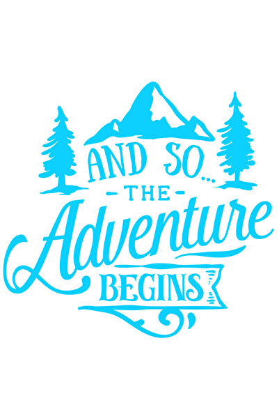 StoryGift Romania Sticker Adeziv 90CM Exterior cu munti si brazi pentru iubitorii de aventura cu mesajul "And so