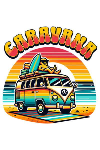 StoryGift Romania Sticker Eticheta 50CM Adeziv caravana relaxarii barbat pe p...