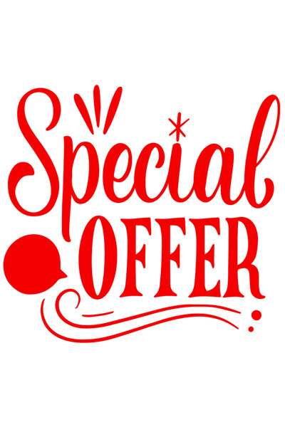 StoryGift Romania Sticker Eticheta 40CM Exterior cu textul in engleza "Special offer" - oferta speciala , Vinyl