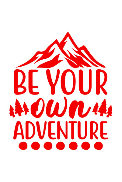 StoryGift Romania Sticker Adeziv 90CM Exterior cu munti si brazi cu textul "Be your own adventure" - fii propria