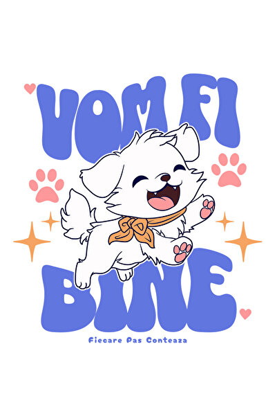 StoryGift Romania Sticker Autocolant 70CM Vom Fi Bine - Fiecare pas Conteaza ...