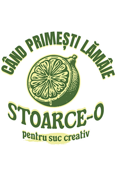 StoryGift Romania Sticker Eticheta 40CM Adeziv Cand primesti lamaie, stoarce-...