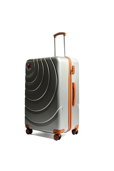 Travel POLO Cabin trolley, TRAVEL POLO, 57x35x25cm, A1005, hand luggage, ABS suitcase, Grey / Tobacco