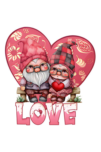 StoryGift Romania Sticker Adeziv 90CM cu 2 pitici care stau apropiati cu mesa...