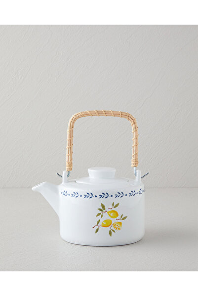 English Home Lemony Porselen Demlik 850 ml Beyaz - Sarı